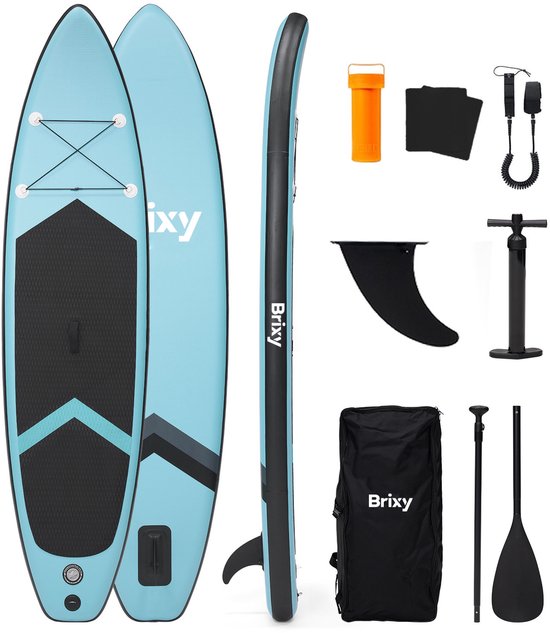 Brixy SUP Board - Aufblasbares Paddle Board - Komplettset - 285 cm - Max. 150 kg - Mintgrün
