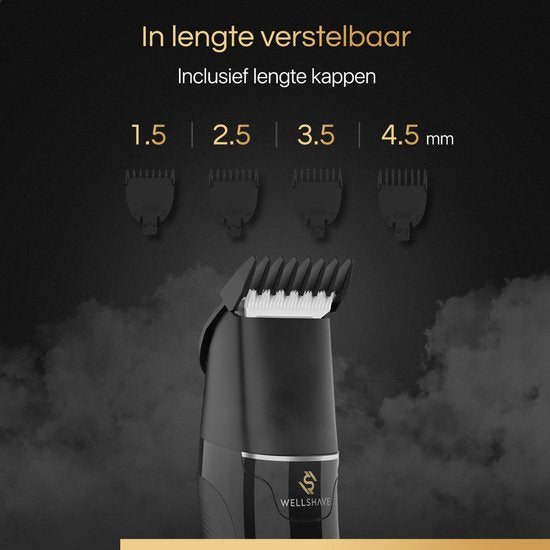 Wellshave 2 in 1 Bodygroomer Men - Multitrimmer für Körper und Bart - Schamhaartrimmer Men - Körpertrimmer Men - Nasentrimmer - Dual Groomer