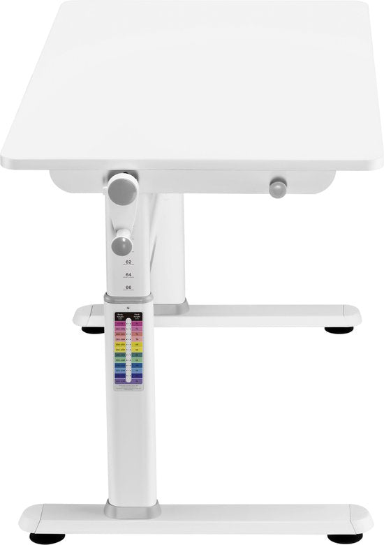 Kinderschreibtisch - Ergonomisch höhenverstellbar - Schultisch - Weiß