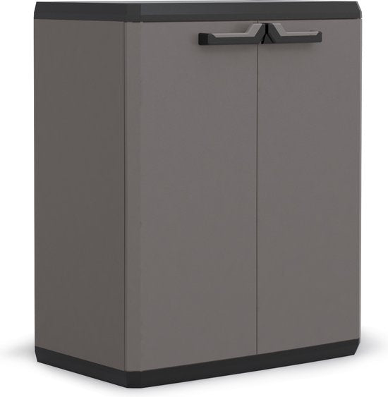 Keter - Aufbewahrungsschrank - 1 Fachboden - 39x68x83cm - Dunkelgrau/Schwarz