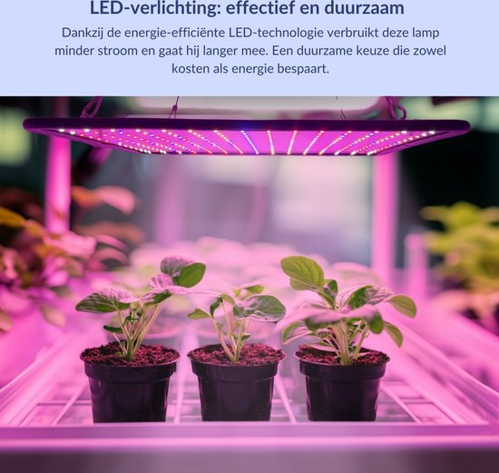 a sunny day LED Wachstumslicht - Wachstumslampe - Vollspektrum - grow & bloom - Wachstumslicht - Wachstumslampe Vollspektrum - 45 Watt - 30 x 30 cm - 225 LEDs