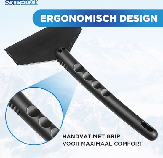 SolidStock Eiskratzer Auto - Extra breit - Fensterkratzer - Ergonomisches Design
