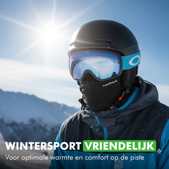 Travelhawk Balaclava - Helmmütze - Motorrad/Roller Sturmhaube - Schwarz