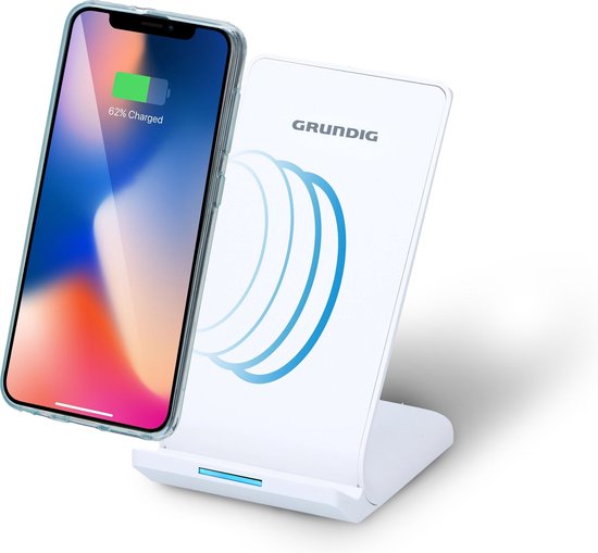 Grundig Wireless Phone Charger - Ladestation - für Smartphone - Schlankes Design - Weiß