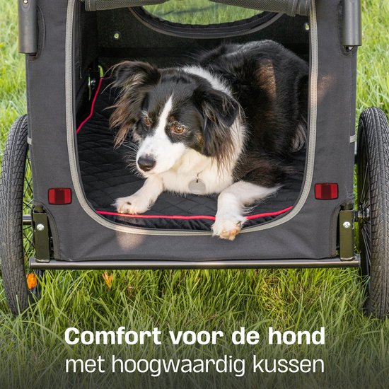 TrevoPet - Hundefahrradanhänger - Hundefahrradanhänger faltbar - Hundefahrradanhänger für kleine und große Hunde (max. 30kg) - Hundefahrradanhänger - 2-in-1 Hundefahrradanhänger für Fahrrad bis Hundebuggy - Hundeanhänger - Geeignet für E-Bikes und normale