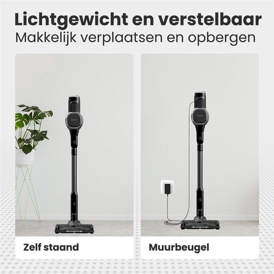 Auronic Stabstaubsauger Cordless - Selbststehender Stabstaubsauger - Ohne Beutel - 220W - Staubsauger - Schwarz
