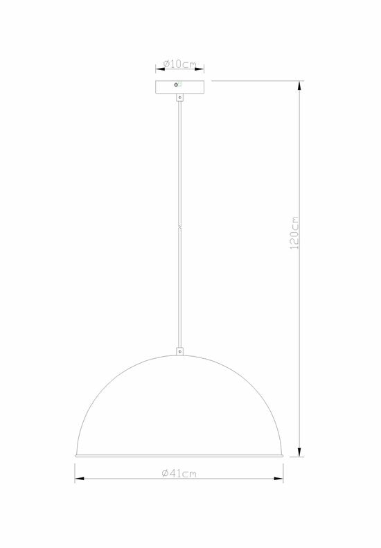 Globo - Hängeleuchte - Xirena I - braun - Metall - Ø 41cm - E27 - 58307H