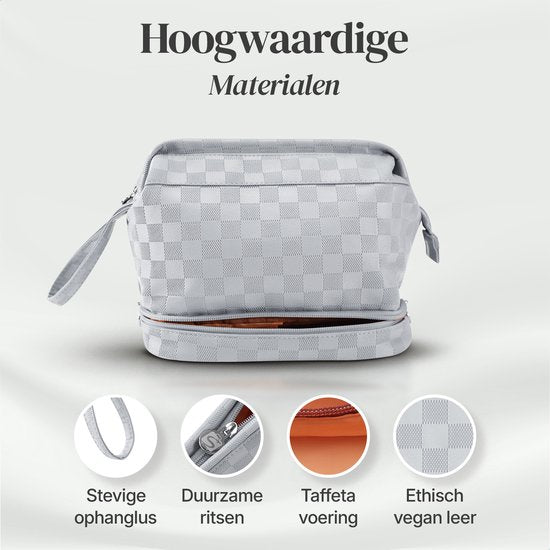 Skycases Travel Essentials - Kulturtasche und Make-up-Organizer - wasserdicht und kompakt - geeignet für Reisen und den täglichen Gebrauch - Unisex - Silber