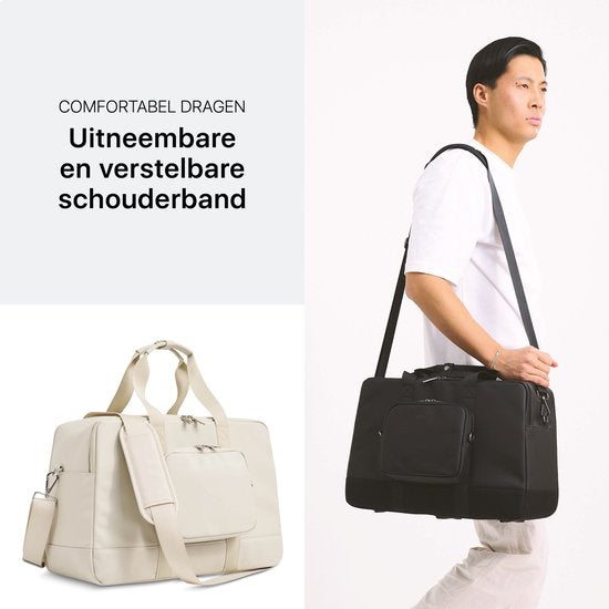 ONYX Underseater - Seesack 28L - Luxus Reisetasche Handgepäck - Geeignet für Frauen und Männer - Wochenendtasche Elfenbeinweiß
