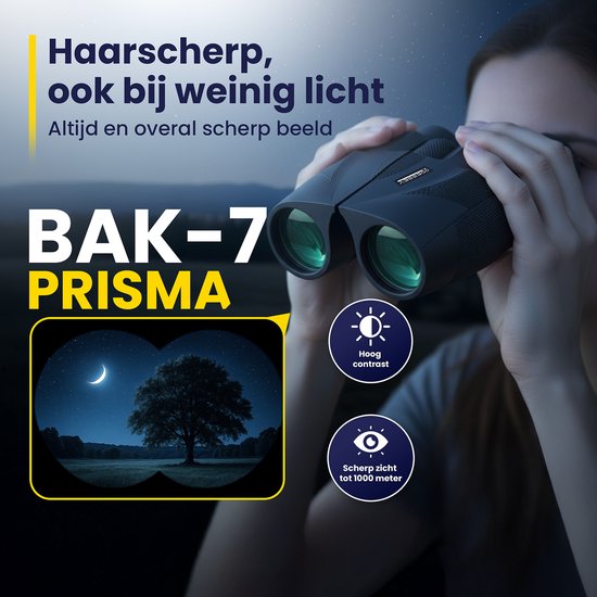 ODESSEY Fernglas - mit Etui, Wartungskit und Handyhalterung - 8x25 - FMC - BAK-7 - für Erwachsene und Kinder