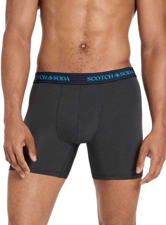 Scotch & Soda Active Stretch Boxershorts - Herren - Navy/Grau/Schwarz - 3er-Pack - Performance Fit Größe M