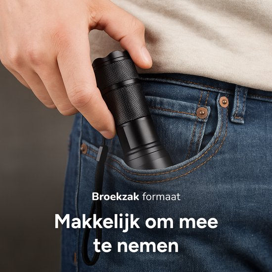 Taschenlampe LED wiederaufladbar - 2 Stück - inkl. Batterien - Für Kinder und Erwachsene - Wasserdicht - Mini-Militär-Taschenlampen - Proskill