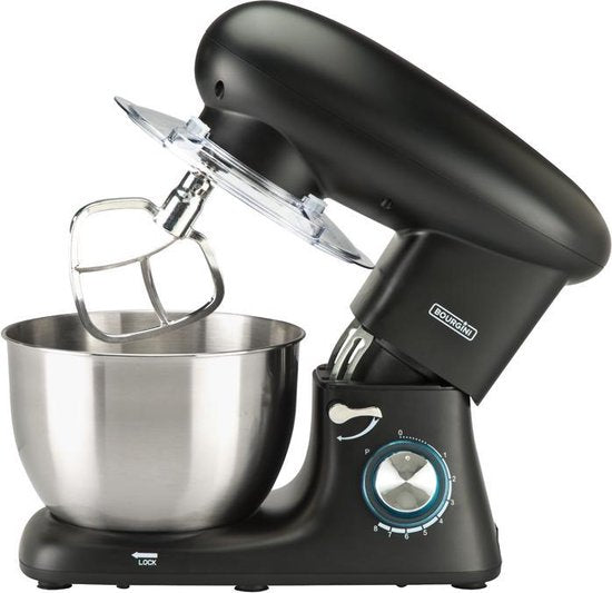 Bourgini Kitchen Chef Plus Küchenmaschine - Küchenmixer - 5.5L - Schwarz