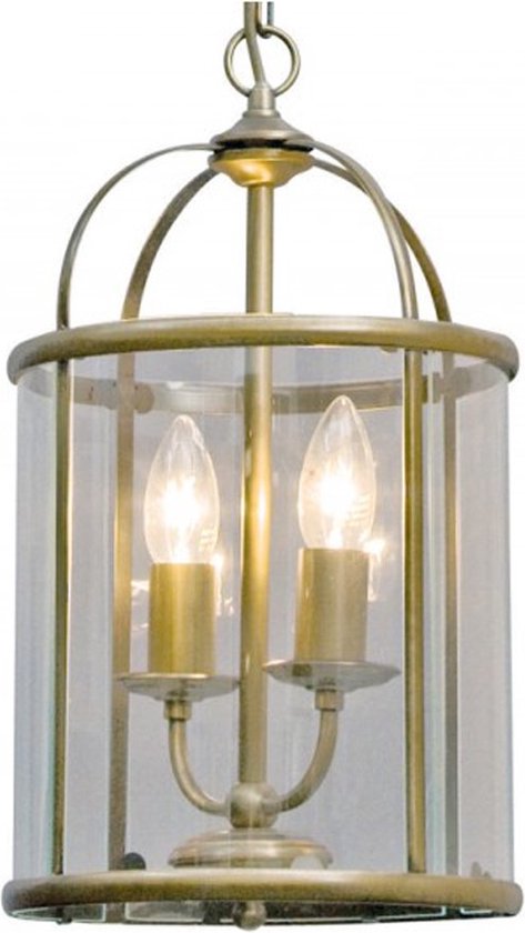 Hängeleuchte Pimpernel 5971BR Bronze Ø 23 cm Klassische Laterne von Steinhauer, höhenverstellbar, Glas und Metall, für den Innenbereich