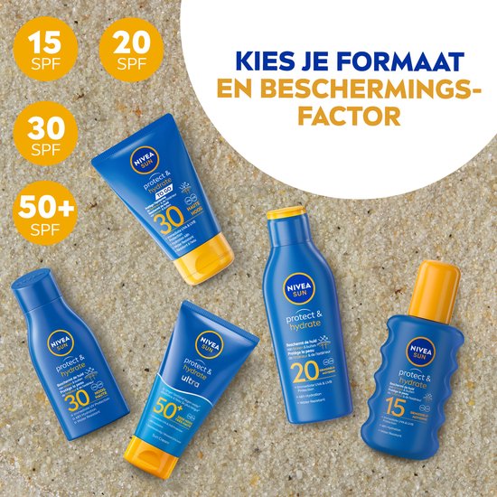 NIVEA SUN Protect & Hydrate Sonnenspray - SPF 50 - Sonnenspray - Schützt und hydratisiert - Sonnenschutz - Korallenfreundlich - Mit Vitamin E - 200 ml