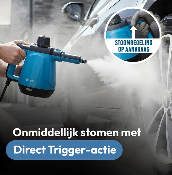 BOLLIT 1200W Dampfreiniger - Handdampfreiniger - 3,5 Bar - Handdampfreiniger - Fleckenreiniger - Dampfreiniger - Teppichreiniger - Dampfreiniger - Extra starker Dampfreiniger: Boden-, Sofa-, Küchen-, Bad- & Teppichreinigung - Inkl.