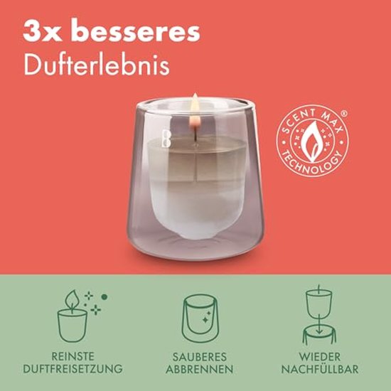 Bolsius Duftkerze „Clean Light“ Starter-Set Gardenie / Feige