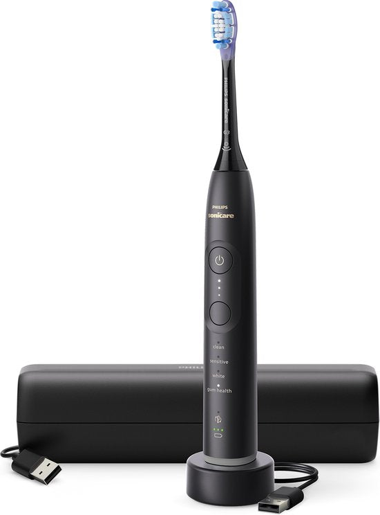 Philips Sonicare 7100 Series - Elektrische Zahnbürste - Schwarz - Reiseetui - Gesünderes Zahnfleisch - HX7421/01