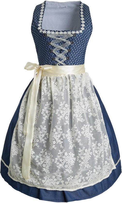 Dressforfun Midi-Dirndl Kleinwalsertal Modell 2 M - kostüm kostüm halloween verkleiden partykleidung fasching kostüm fasching partykleidung - 304641