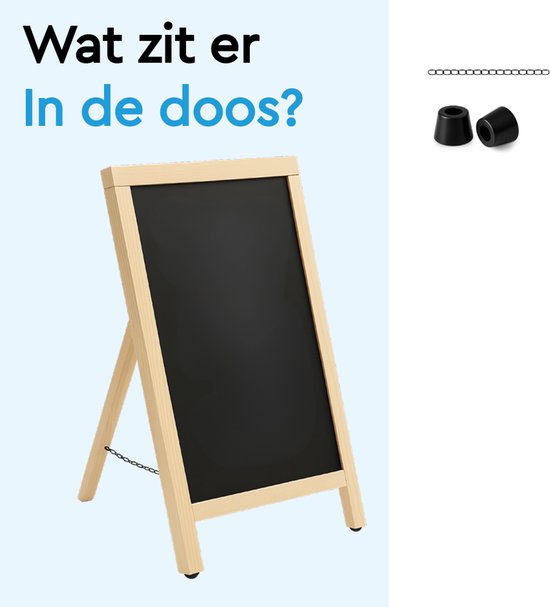 BRASQ Chalkboard Blank - 55x 85 CM - Chalkboard - Werbeschild - Bürgersteigschild - Einseitig - für Innen und Außen - Gastgewerbe
