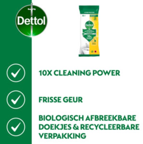 Dettol Multi-Reinigungstücher Maxi, Zitrone, 110 Stück