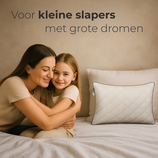 CozySense® Kinderkissen - Kopfkissen Kind - Kleinkind-Kopfkissen - Ergonomisch & verstellbar - 100% Baumwolle - Hypoallergen - OEKO-TEX® - 40x55cm - 2-12 Jahre