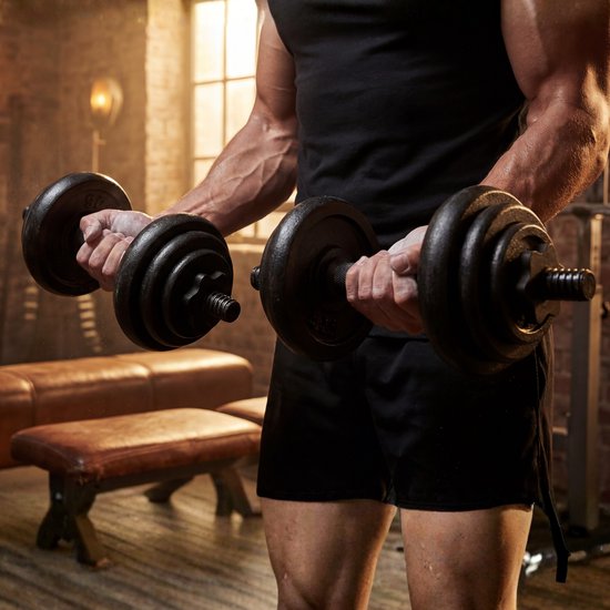 Fitby Dumbells 20KG - Hanteln - Gewichte Set - Einstellbare Hanteln - Hantelset - Hantelset - Gusseisen - Inklusive Aufbewahrungskoffer
