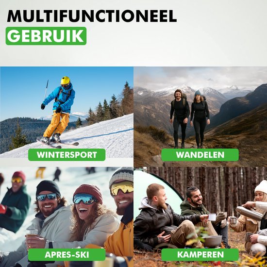 Travelhawk Thermokleidung – Thermokleidung für Damen und Herren – Thermounterwäsche für Damen und Herren – Schwarz – L
