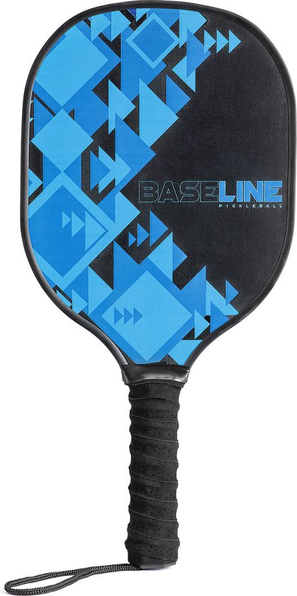 Baseline Pickleball Set - Inklusive Netz, 2 Schläger & 2 Bälle - Holzschläger - 2,4 Meter Netz