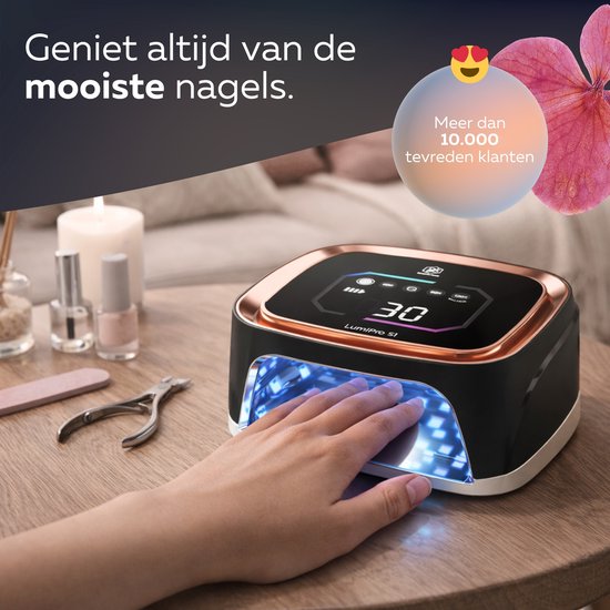 Beeperfect® UV-Lampe Gel-Nägel - Nagellampe - Nagellampe UV Led - Nageltrockner - Kabellos - Reflektierende Innenseite - Rose Gold