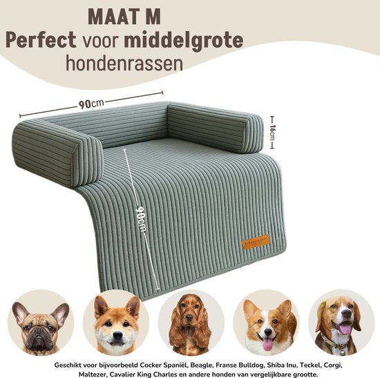 By Cee Cee Original Hundedeckenbank - Hundedeckenbank - Hundekorb - Premium - komplett mit Reißverschluss - Rippengewebe - Dunkelgrau - 90x90 - Größe M