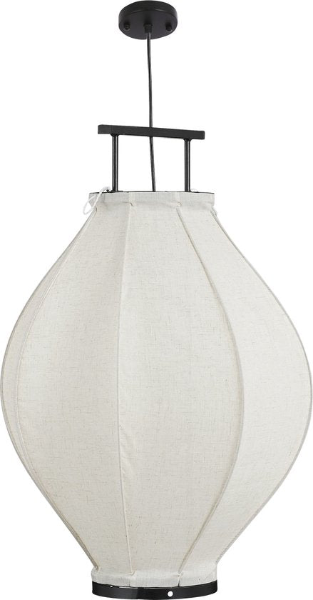Mica Decorations Pego Pendelleuchte - H73 x Ø54 cm - Leinen - Off White