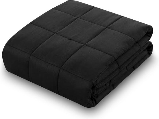 Vonia Beschwerungsdecke 7 kg - Beschwerungsdecke - 150 x 200 cm - Schwarz