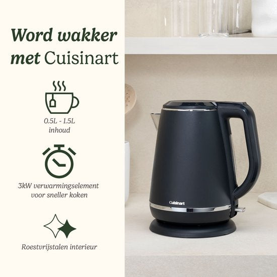 Cuisinart - Wasserkocher - Edelstahl - Wasserkocher 1.5L - Schwarz