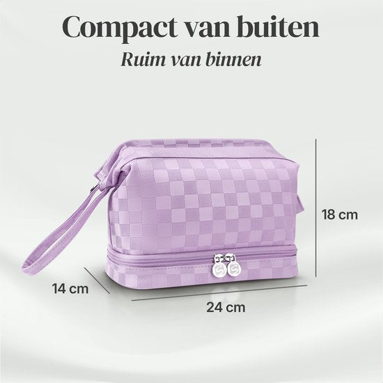 Skycases Travel Essentials - Kulturtasche und Make-up-Organizer - wasserdicht und kompakt - geeignet für Reisen und den täglichen Gebrauch - Unisex - lila