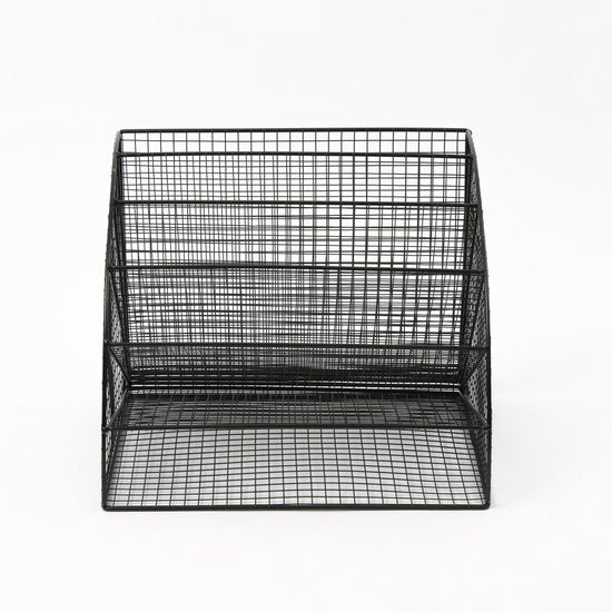 Ceruzo Briefkasten - Schreibtisch-Organizer 6 Fächer - Metall - Industrieller Stil - 35x28x28 cm