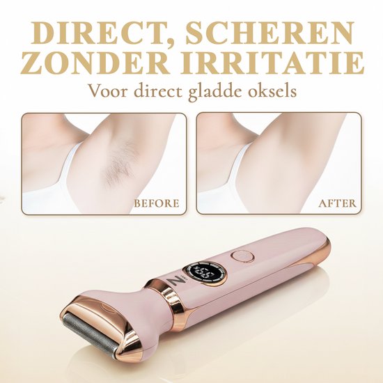 Ladyshave für Frauen - 4 in 1 Rasierer - Achseln - Beine - Nasentrimmer - Augenbrauen - Nase - Zeri