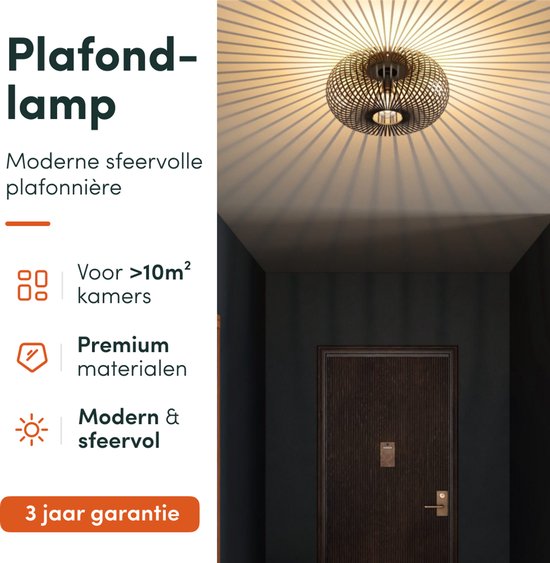 Nolt Deckenleuchte - Deckenleuchte E27 Lampe - Industrial - ⌀ 40cm - Schwarz