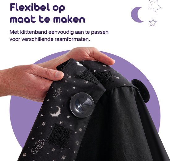 Lunae Tragbarer Verdunkelungsvorhang mit Saugnäpfen – 200 x 130 cm – Verdunkelungsstoff in Schwarz – 100 % lichtundurchlässiger Blackout-Vorhang – Alternative zu verdunkelnder Fensterfolie – Verdunkelungsvorhänge