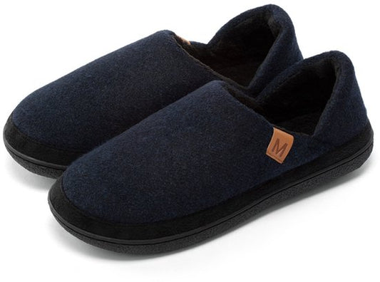 Milanoro - Bequeme, warme Herren Hausschuhe - Navy - 41-42