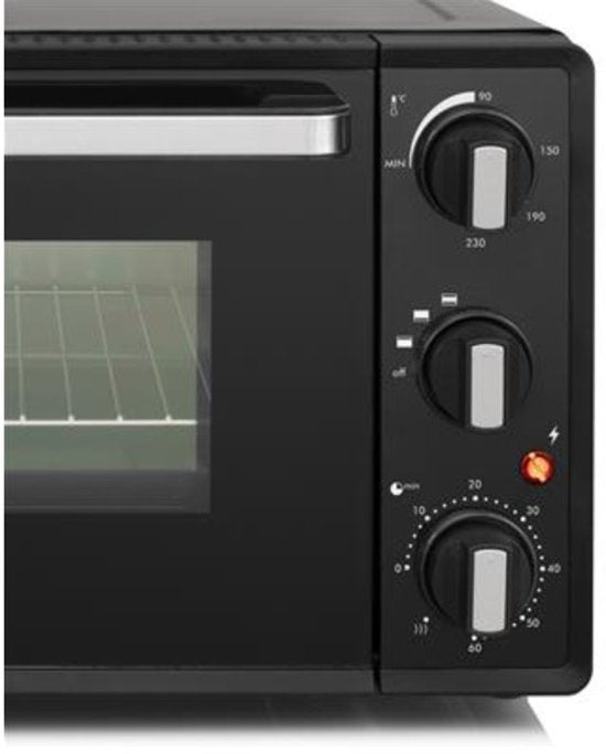 Tristar Freistehender Kompaktbackofen OV-3620 - 19 Liter Backofen - 1300 Watt - Ober- und Unterhitze - Schwarz