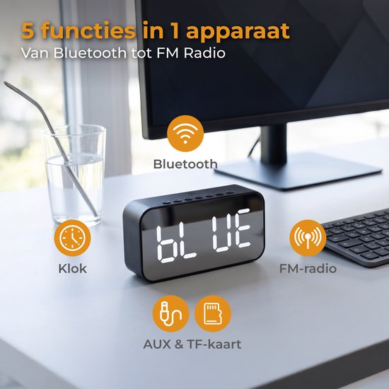 Nuvance Radiowecker – Digitaler Wecker für das Schlafzimmer – Radiowecker – 2 Weckzeiten – Dimmfunktion – Digitale Wecker – Radiowecker