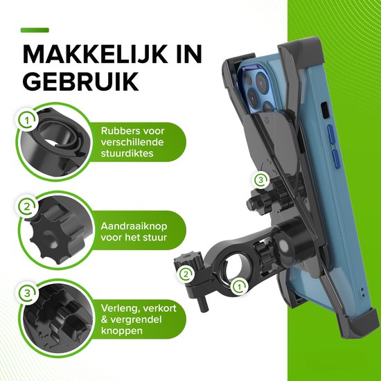 iSetchi Handyhalterung - Fahrrad & Roller - Anti-Schock