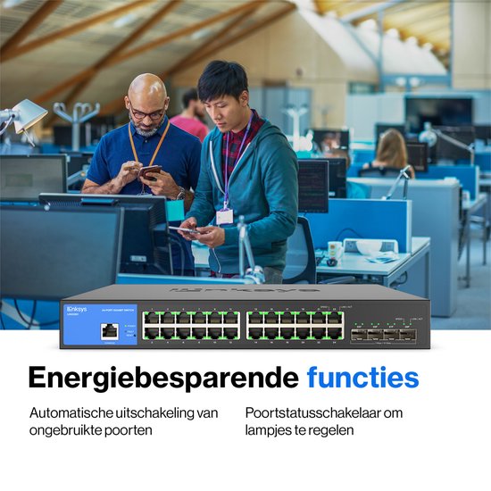 Linksys LGS328C - Netzwerk-Switch - Gigabit - Verwaltet - 24 Ports - 4 SFP+ Ports - Schwarz