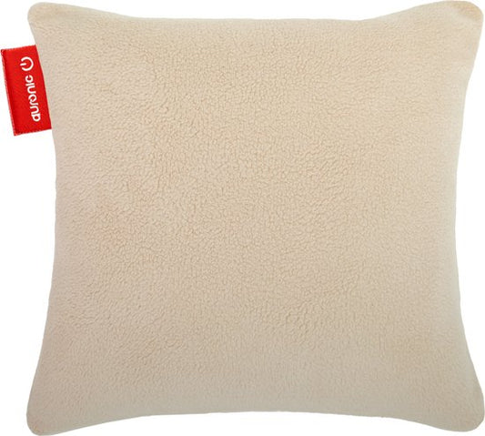 Auronic Wärmekissen - Sherpa Fleece - 45x45 - Kabellos - Wiederaufladbar - Elektrisches Kissen - Infrarot - Beige