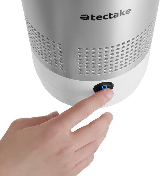 tectake® Turmventilator Polar - Säulenventilator inklusive Fernbedienung - 8 Geschwindigkeitsstufen und Timer - 80° Rotationsfunktion - Leiser Ventilator (35-55dB) - Standventilator mit LED-Bedienfeld - 55,5 cm hoch - Luftkühler - Weiß