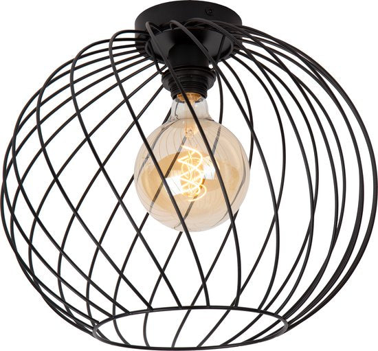 Lucide DANZA – Deckenleuchte – Ø 40 cm – 1xE27 – Schwarz