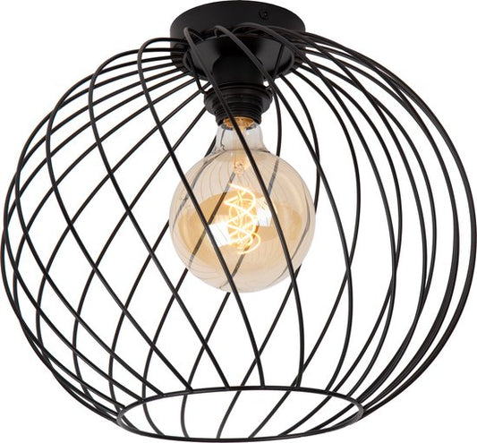 Lucide DANZA – Deckenleuchte – Ø 40 cm – 1xE27 – Schwarz