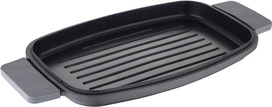 Bergner Infinity Chefs Grillplatte 42 X 22 Cm - Aluminiumguss - Soft-Touch Griffe