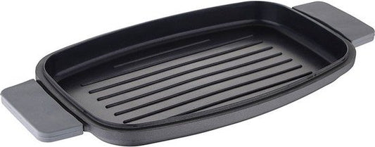 Bergner Infinity Chefs Grillplatte 42 X 22 Cm - Aluminiumguss - Soft-Touch Griffe